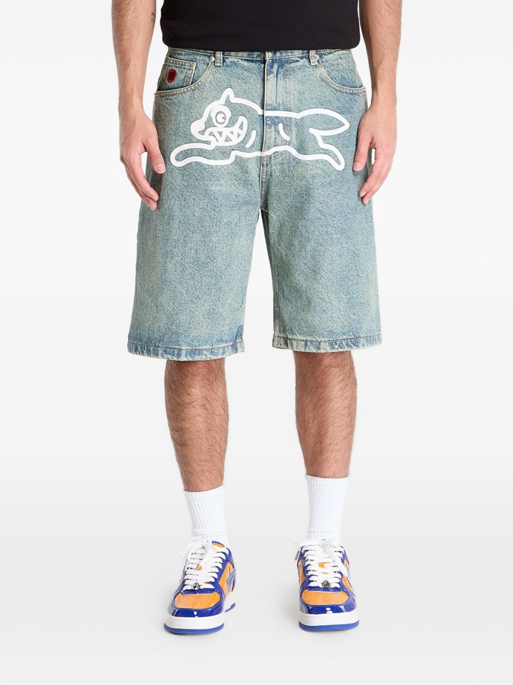 Icecream Shorts Blue Cotton
