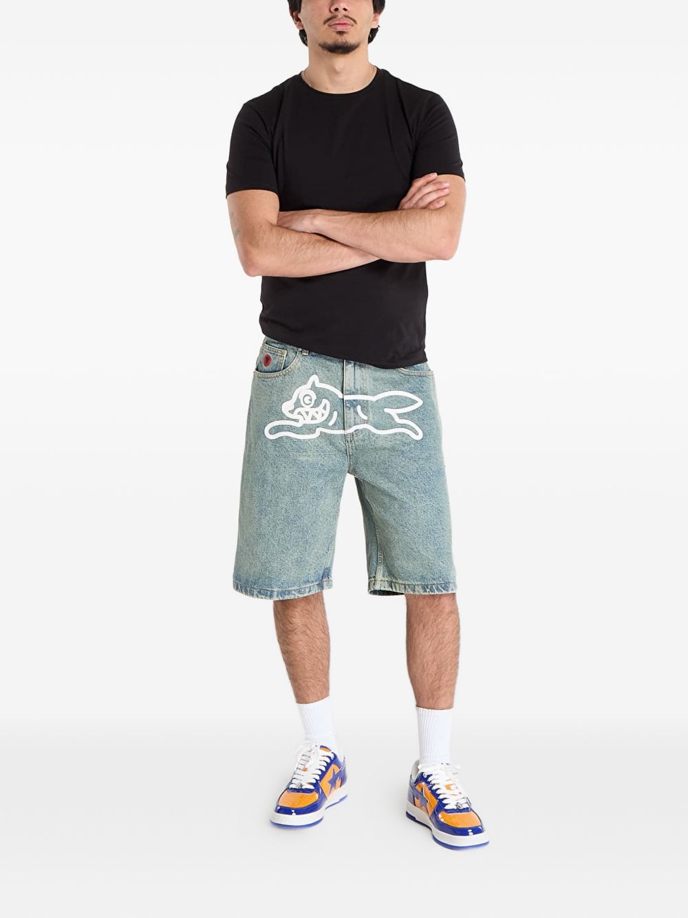 Icecream Shorts Blue Cotton