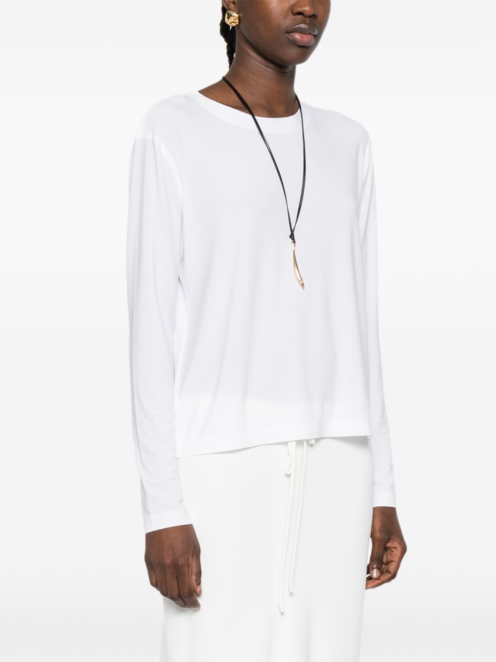 Norma Kamali Top White Polyester Elastane
