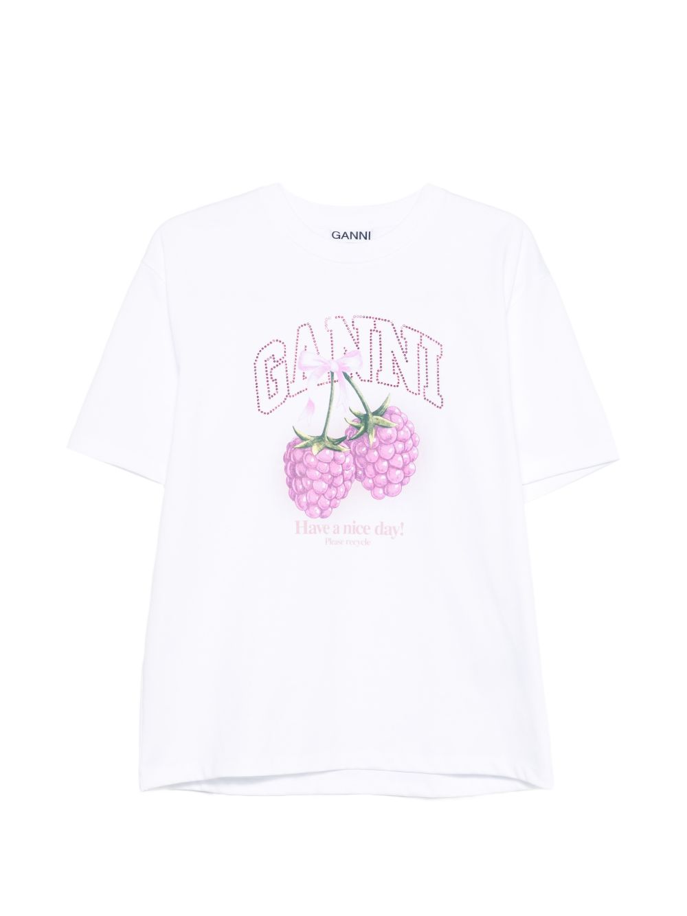 Ganni T-Shirts And Polos White Organic Cotton