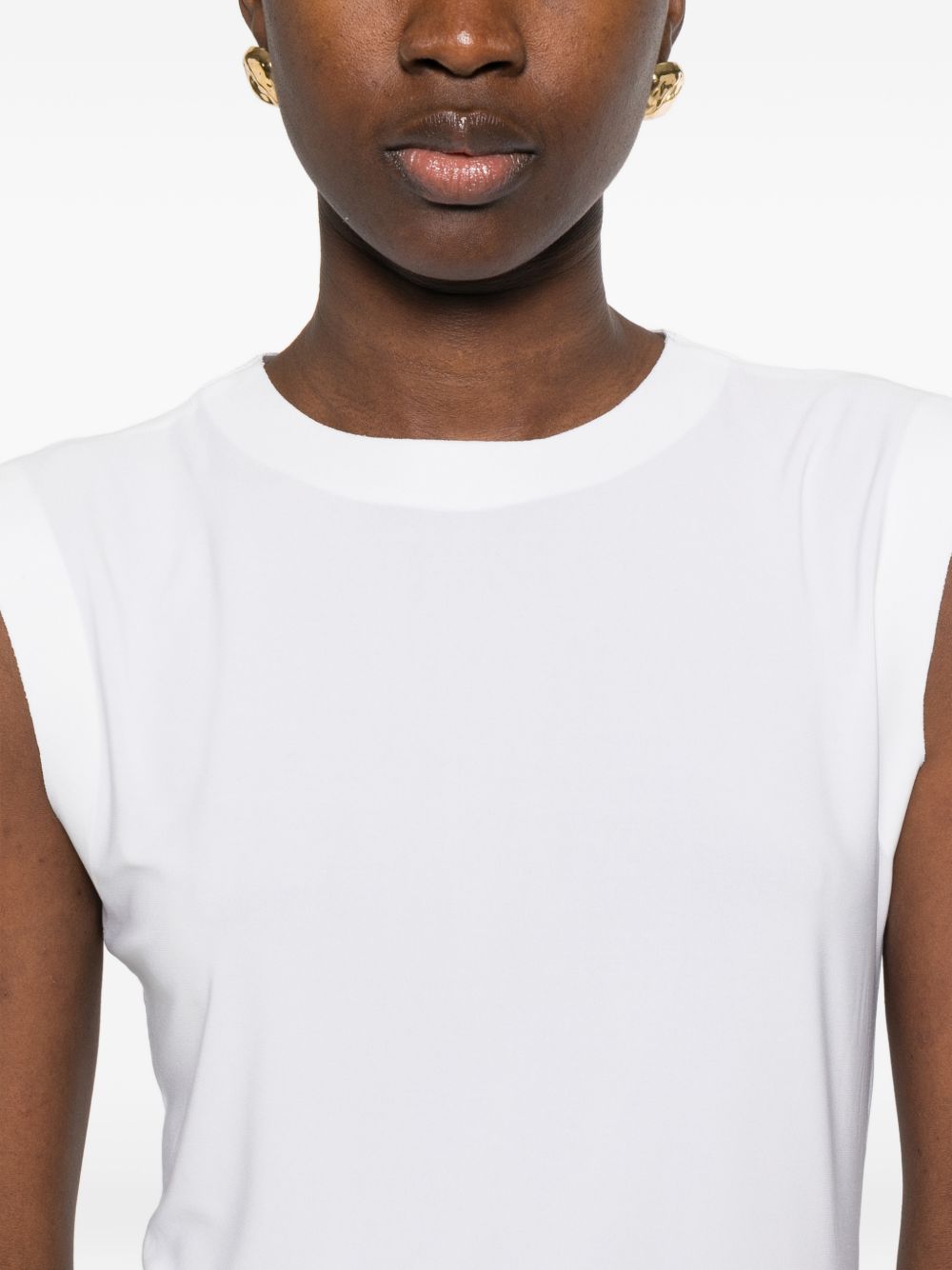 Norma Kamali Top White Polyester Elastane