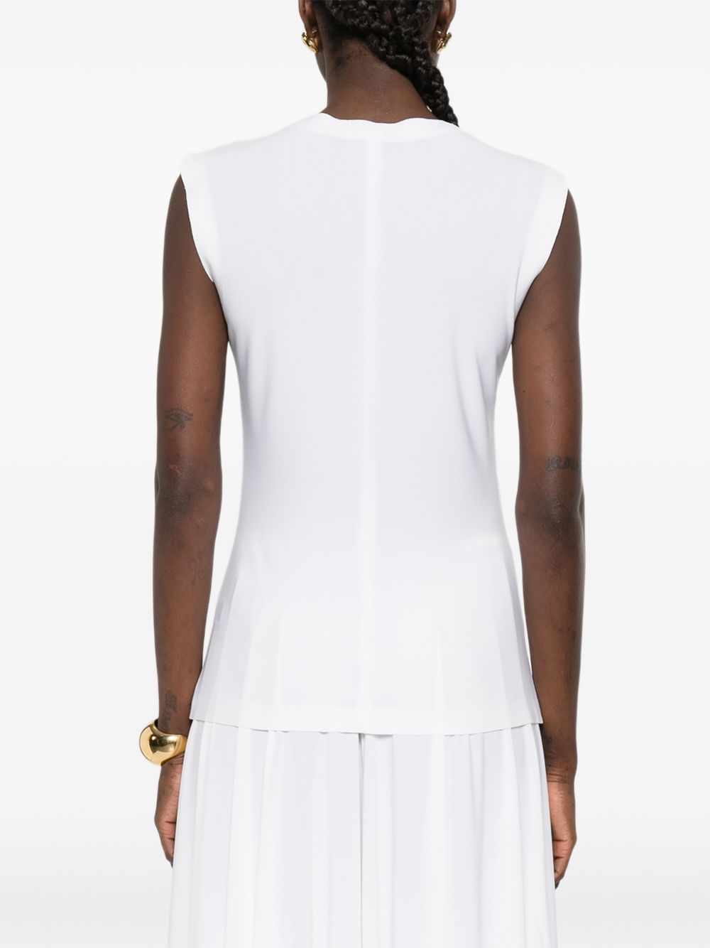 Norma Kamali Top White Polyester Elastane