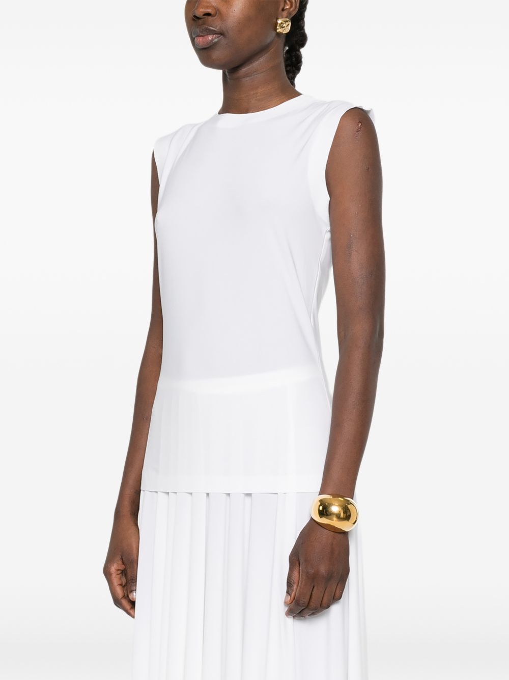 Norma Kamali Top White Polyester Elastane
