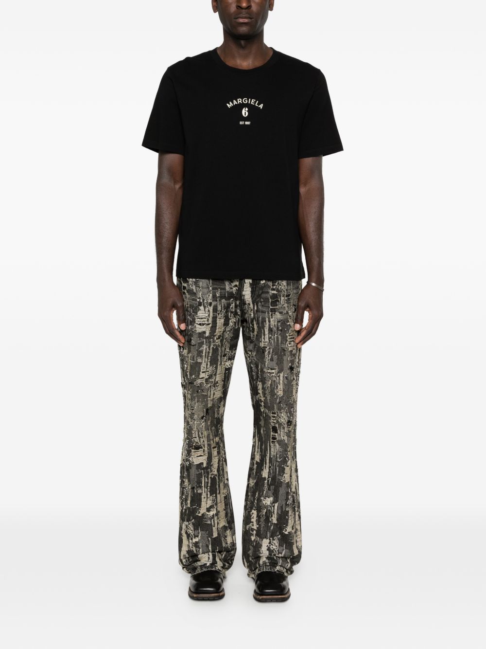 MM6 Maison Margiela T-shirts and Polos Black Cotton