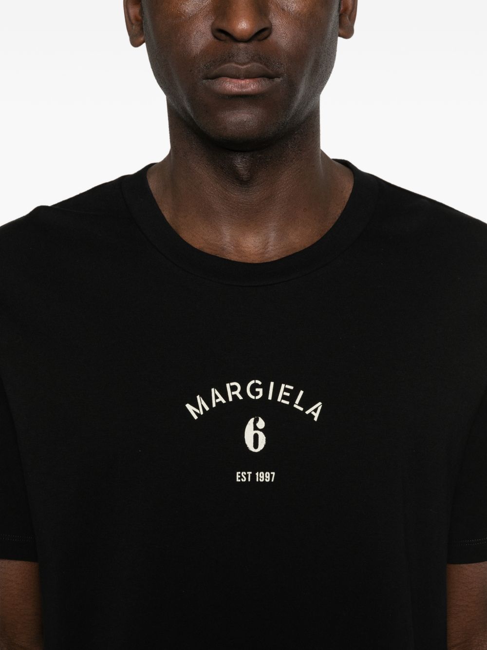 MM6 Maison Margiela T-shirts and Polos Black Cotton