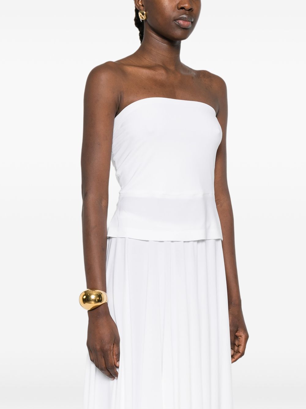 Norma Kamali Top White Polyester Elastane