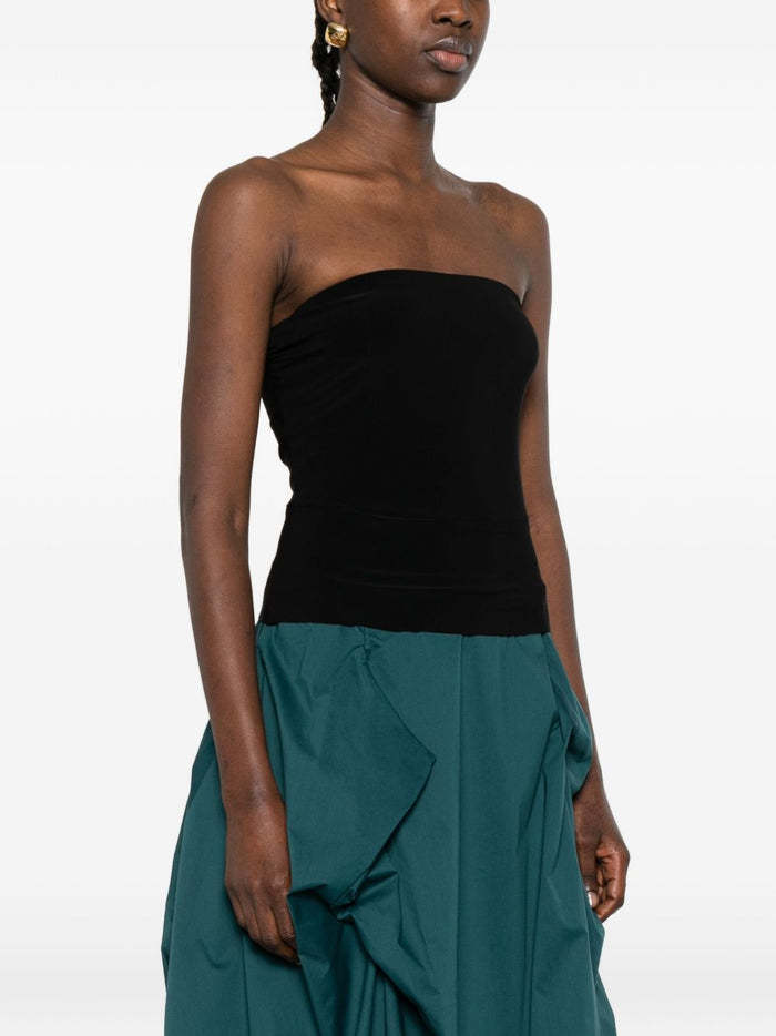 Norma Kamali Top Black Polyester Elastane