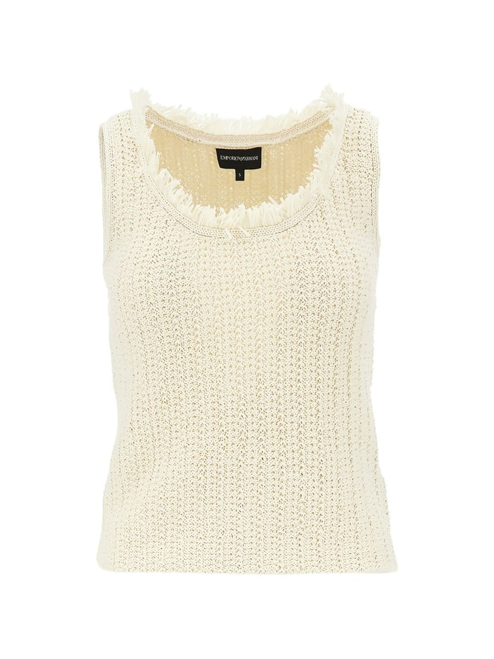 Emporio Armani Top Beige Polyester