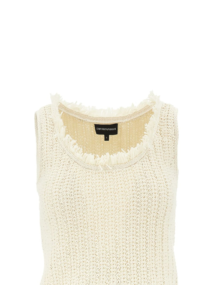 Emporio Armani Top Beige Polyester