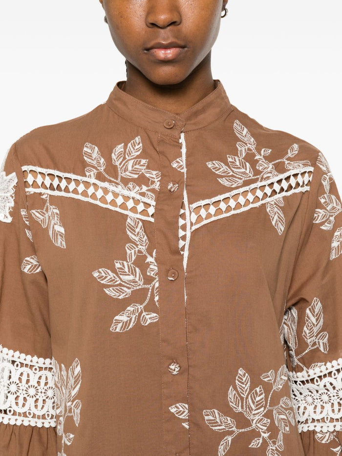 BYE Dresses Brown Cotton
