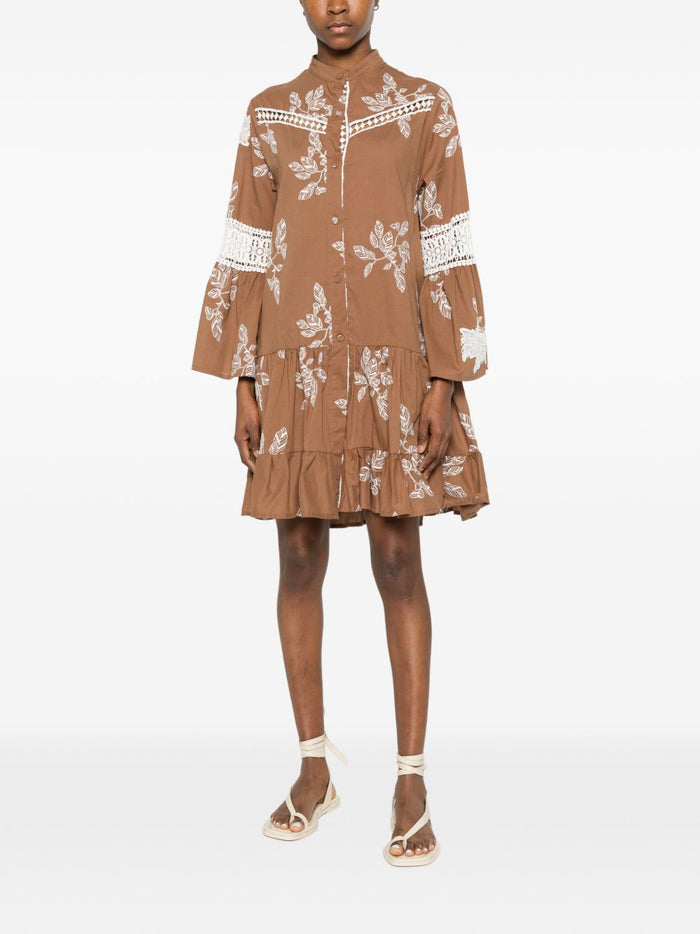 BYE Dresses Brown Cotton