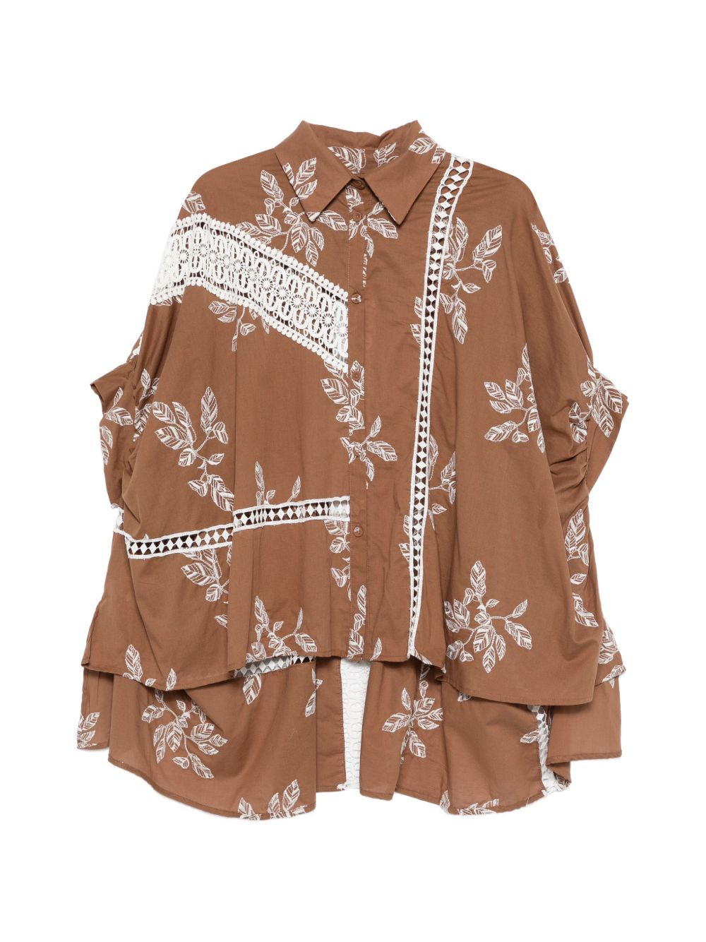 BYE Shirts Brown Cotton