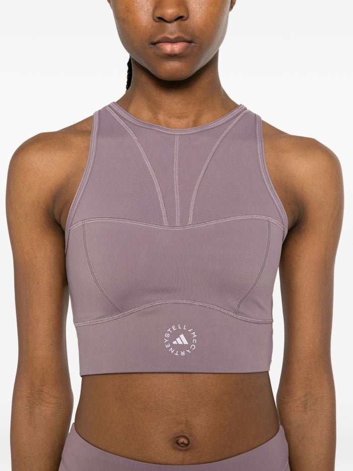 Adidas By Stella McCartney Top Lilac Rec. Polyamide Elasthane