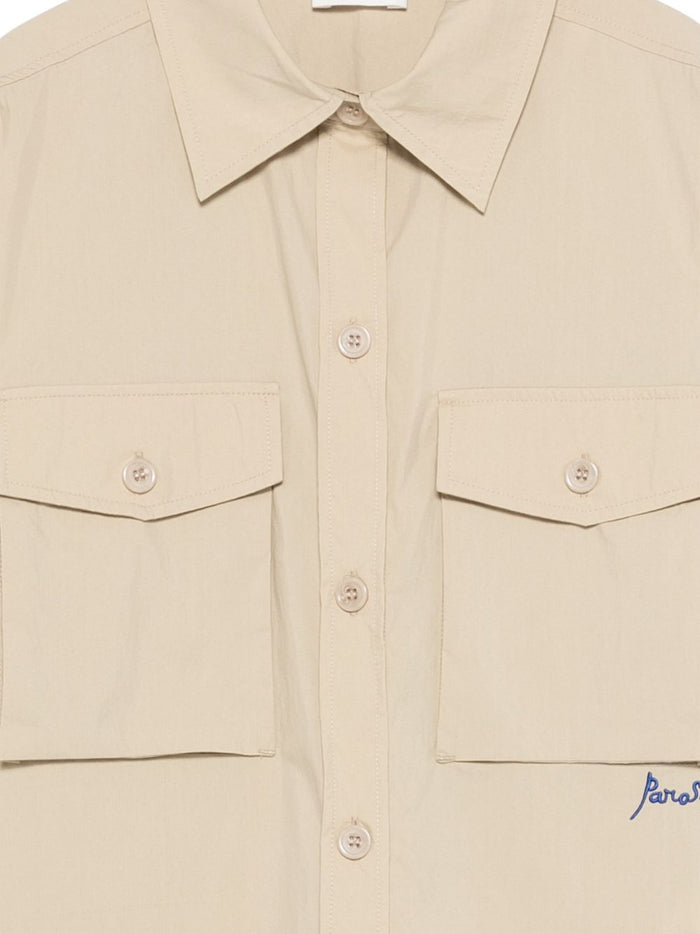 Parosh Shirts Beige Polyamide Cotton