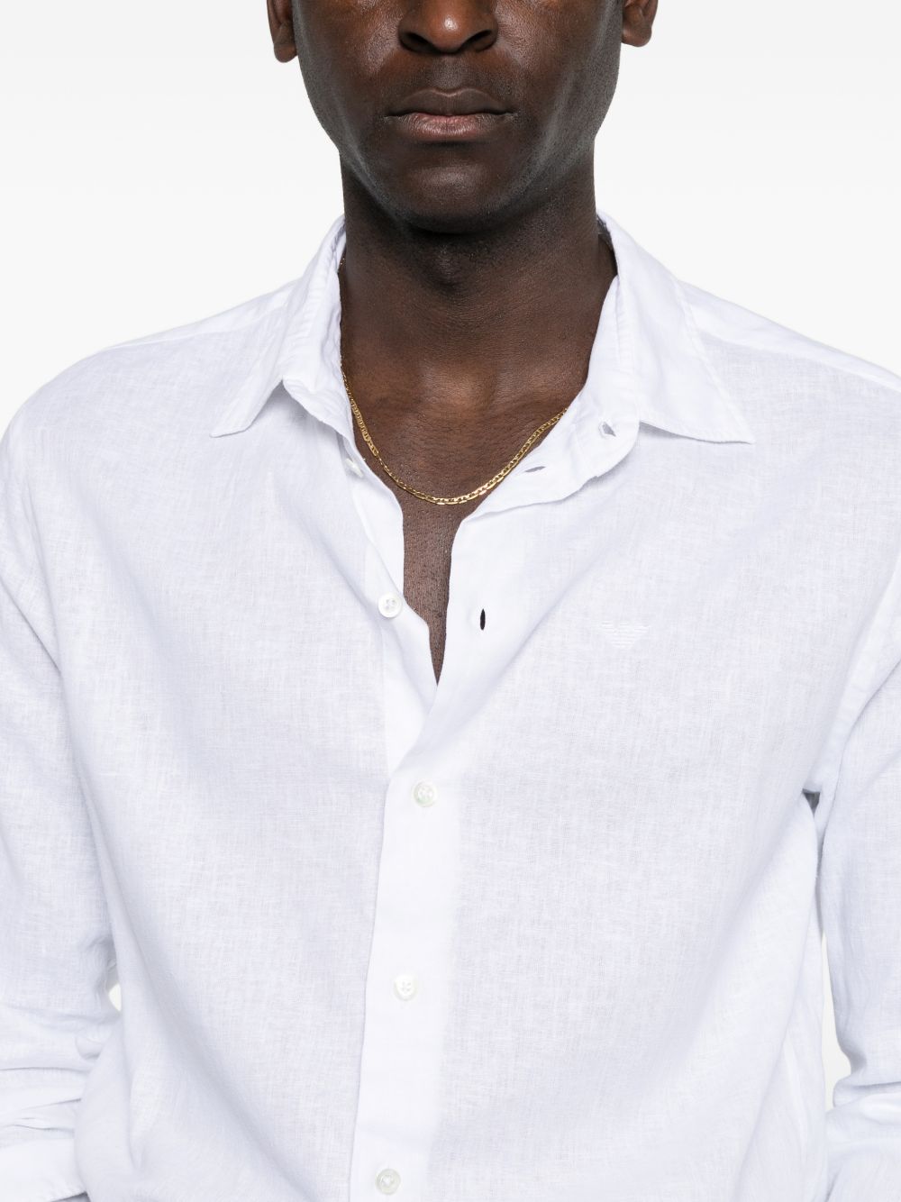 Emporio Armani Shirts White Linen