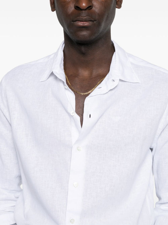 Emporio Armani Shirts White Linen