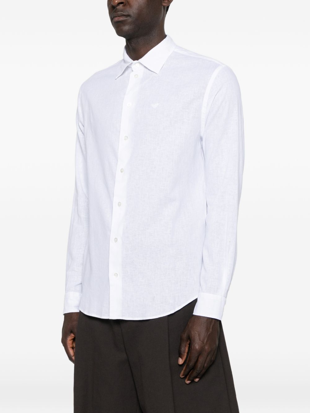 Emporio Armani Shirts White Linen