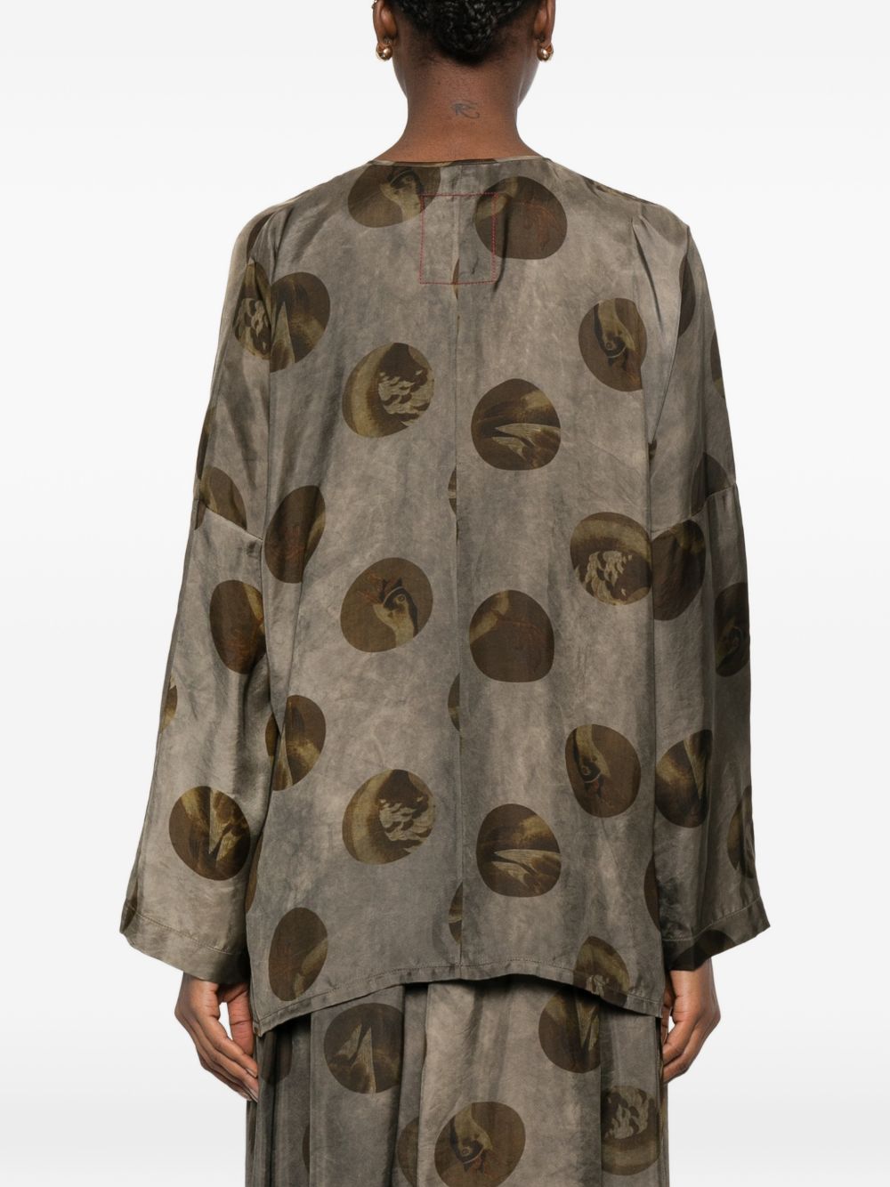 Uma Wang Top Grey Viscose Cupro