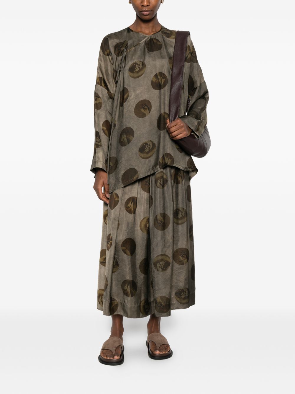 Uma Wang Top Grey Viscose Cupro