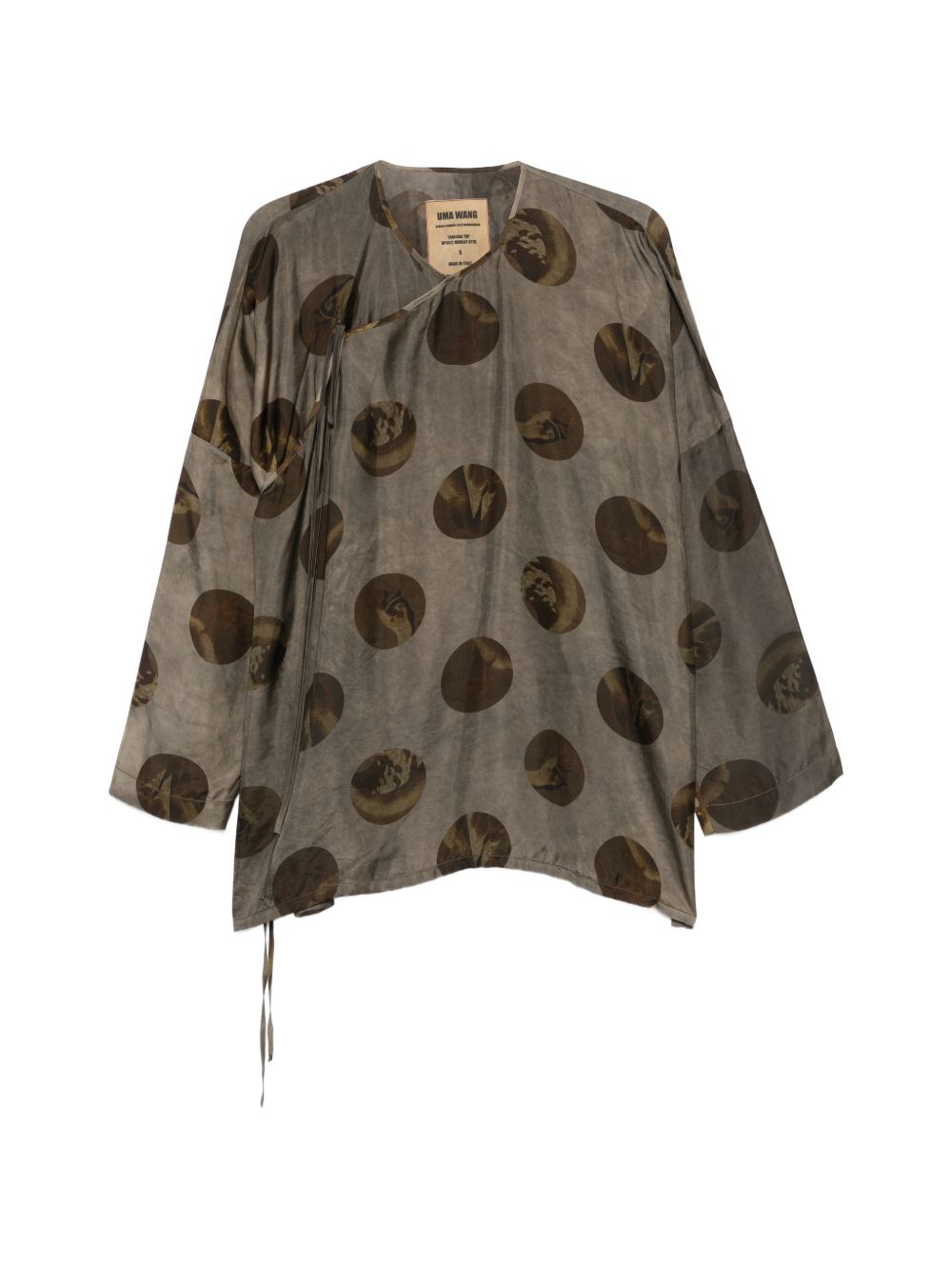 Uma Wang Top Grey Viscose Cupro