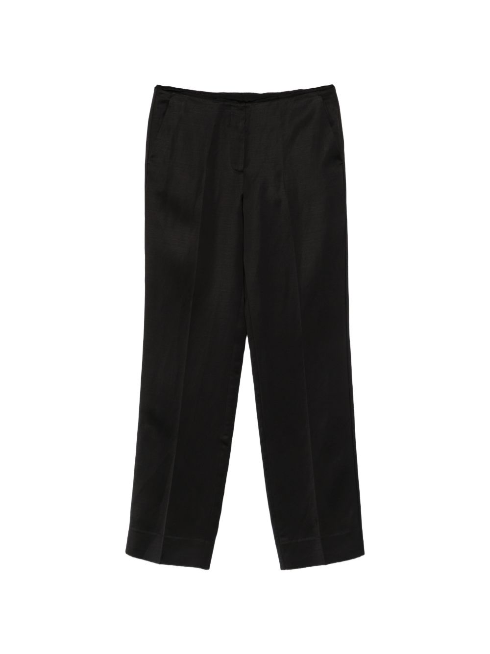 TOTEME MAIN Trousers Black Viscose Linen/flax