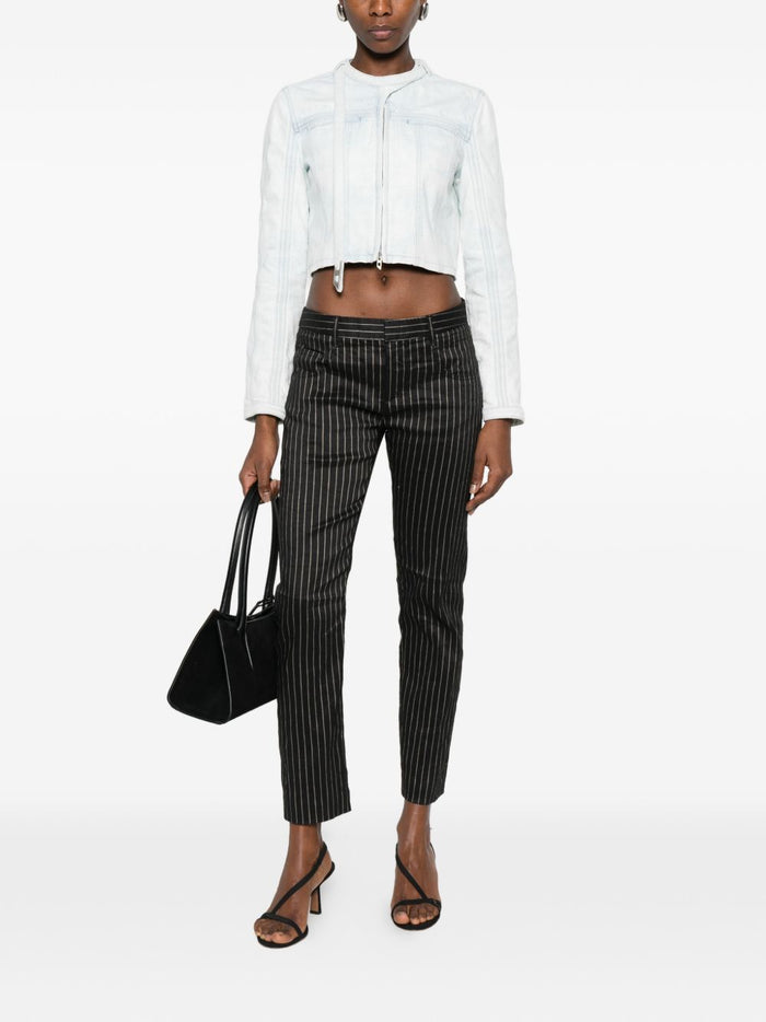 Diesel Coats Clear Blue Cotton Polyester