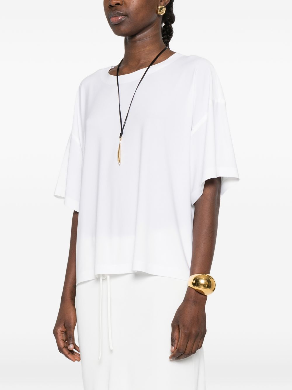 Norma Kamali T-shirts and Polos White Polyester Elastane