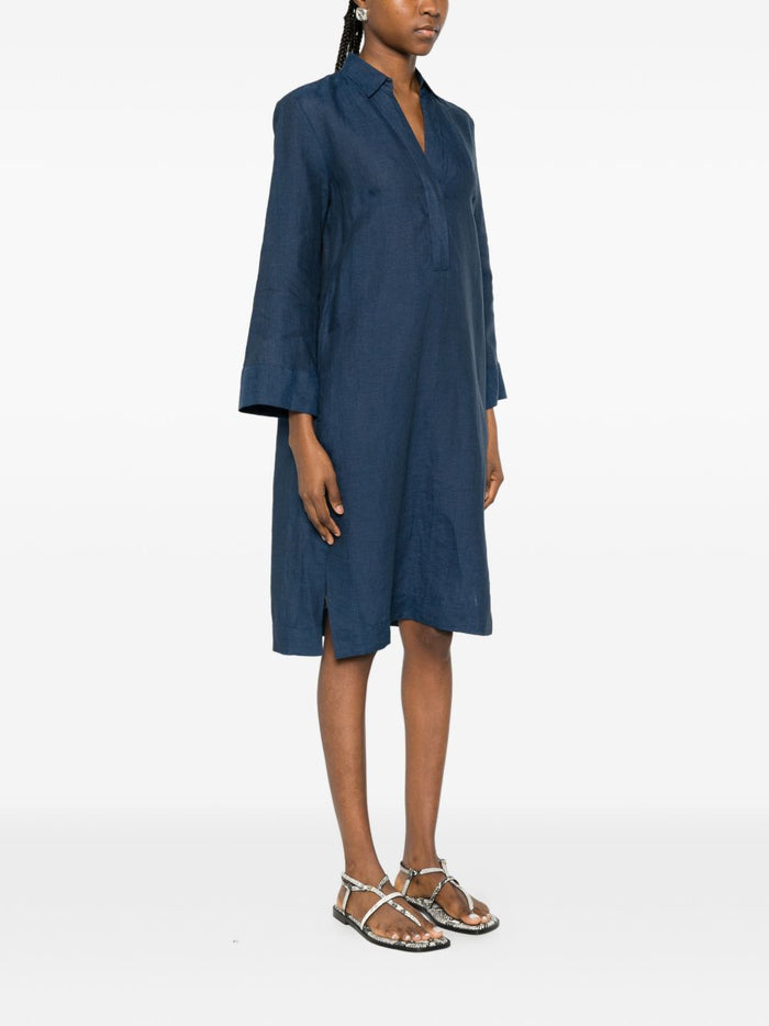 ARCHIVIO 67 Dresses Blue Linen/flax