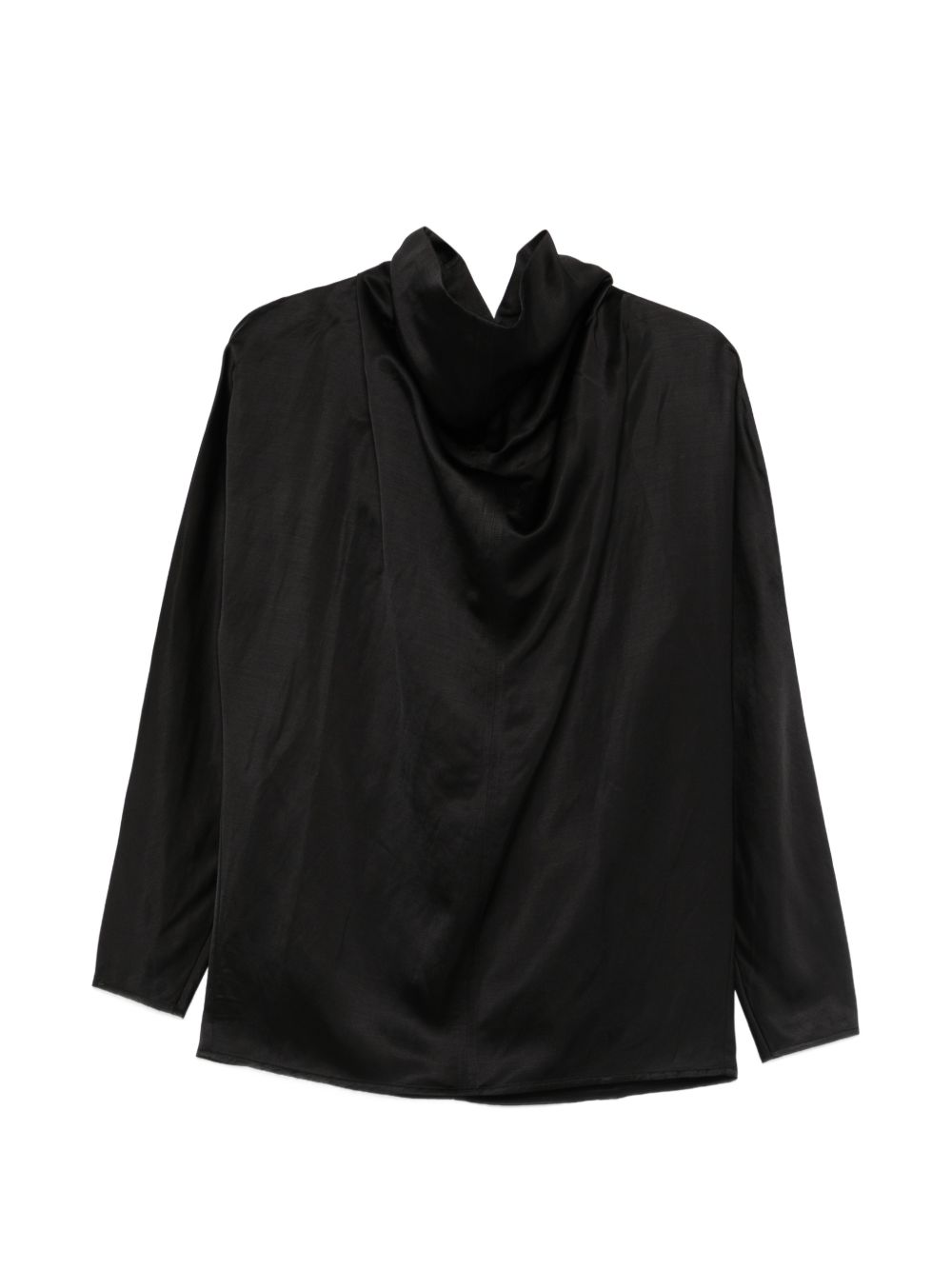 TOTEME MAIN Shirts Black Viscose Linen/flax