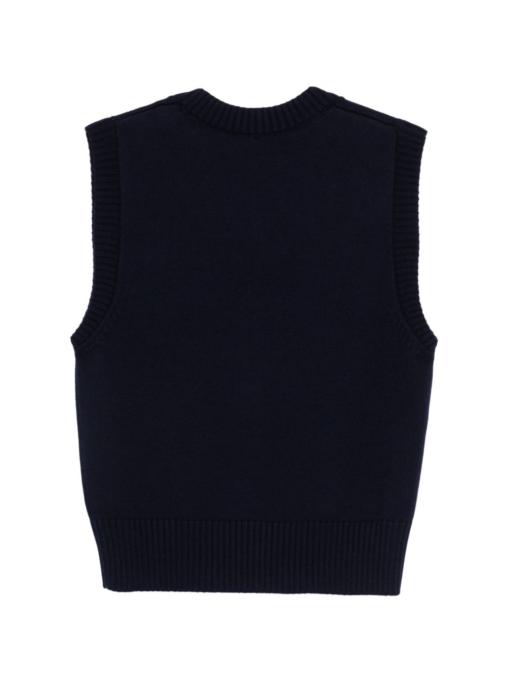Ami Paris Sweaters Blue Virgin Wool Cotton