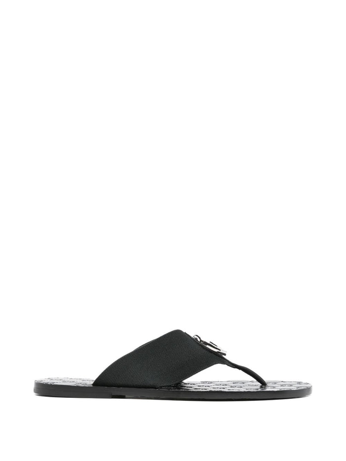 Gucci Sandals Black Polyester Rubber-elastodiene
