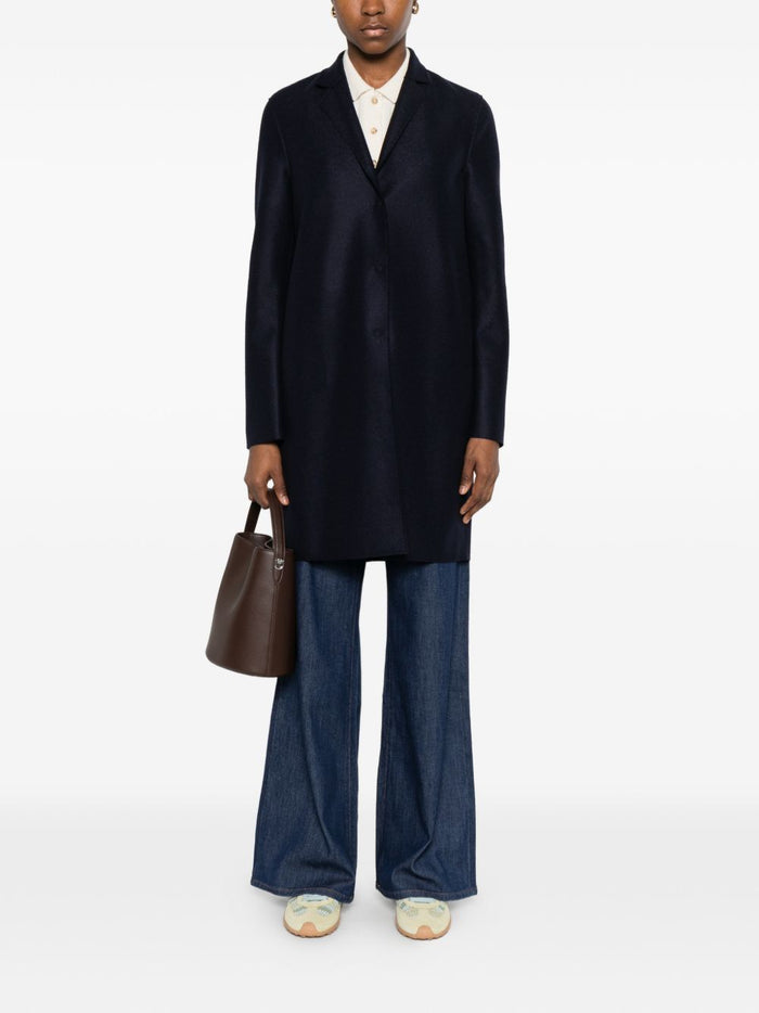 Harris Wharf London Coats Blue Virgin Wool