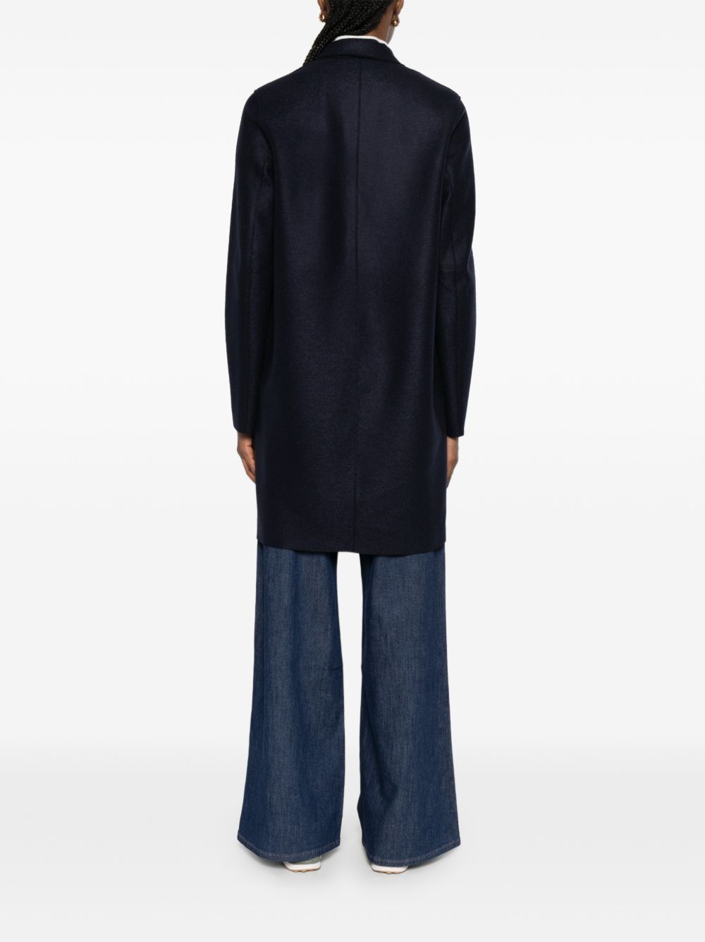 Harris Wharf London Coats Blue Virgin Wool