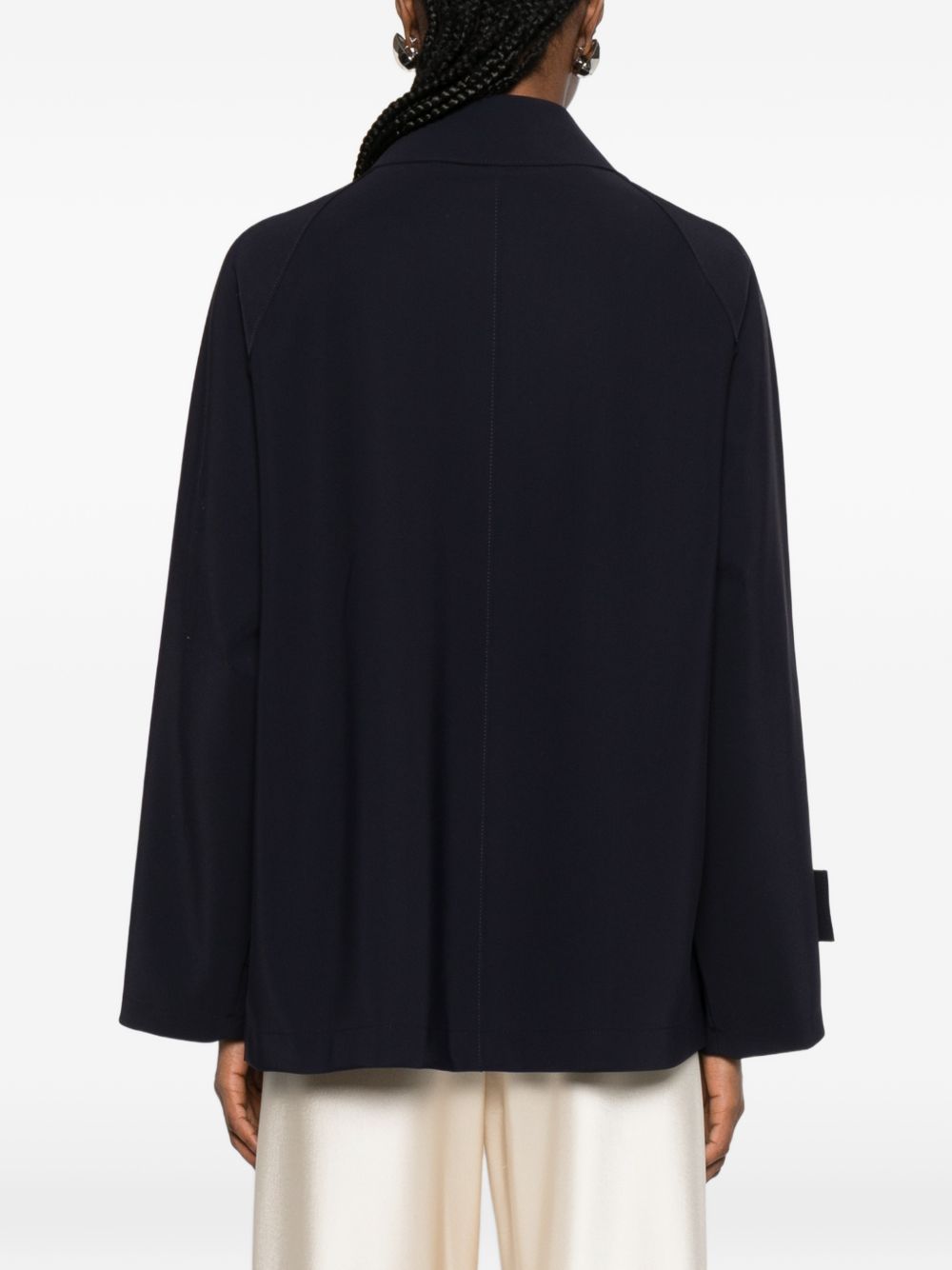 Harris Wharf London Coats Blue Elastane