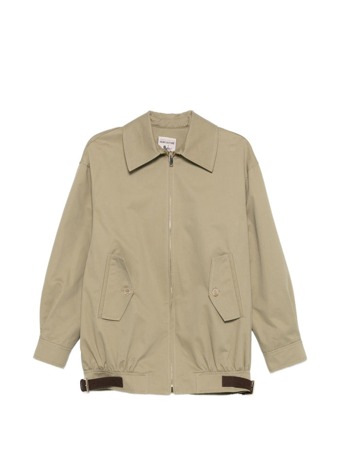 Semicouture Jackets Green Cotton