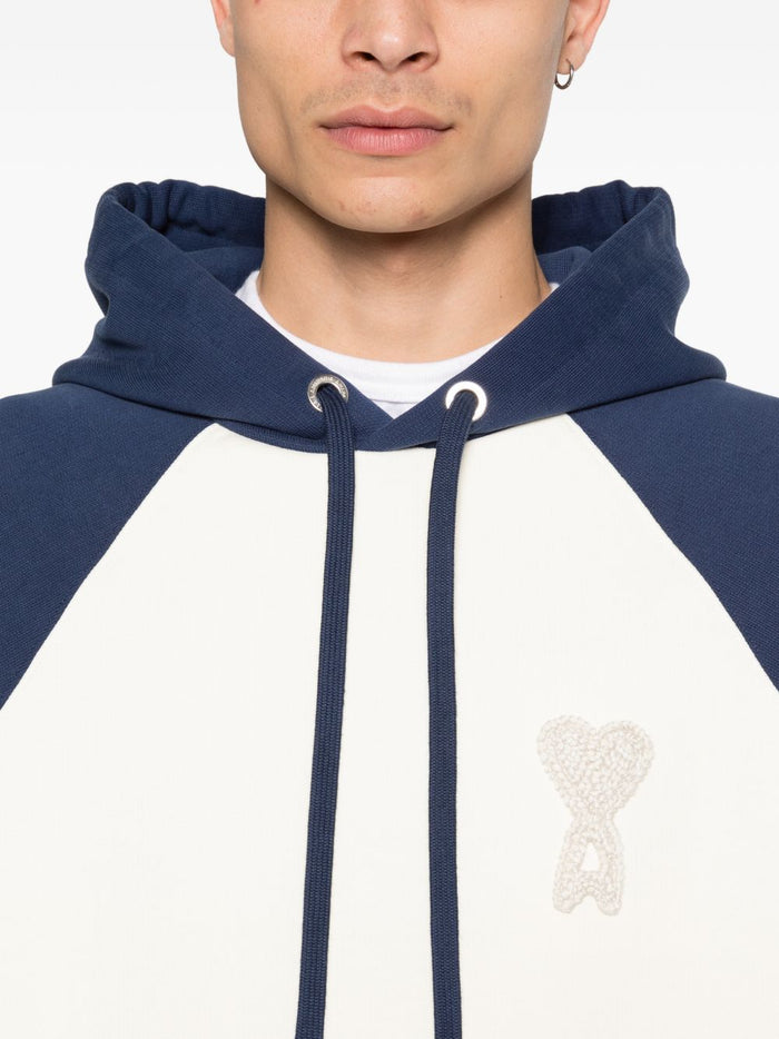Ami Paris Sweaters Blue Cotton