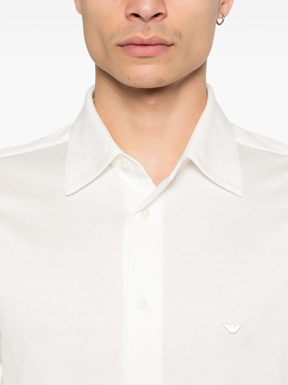 Emporio Armani Shirts White Lyocell