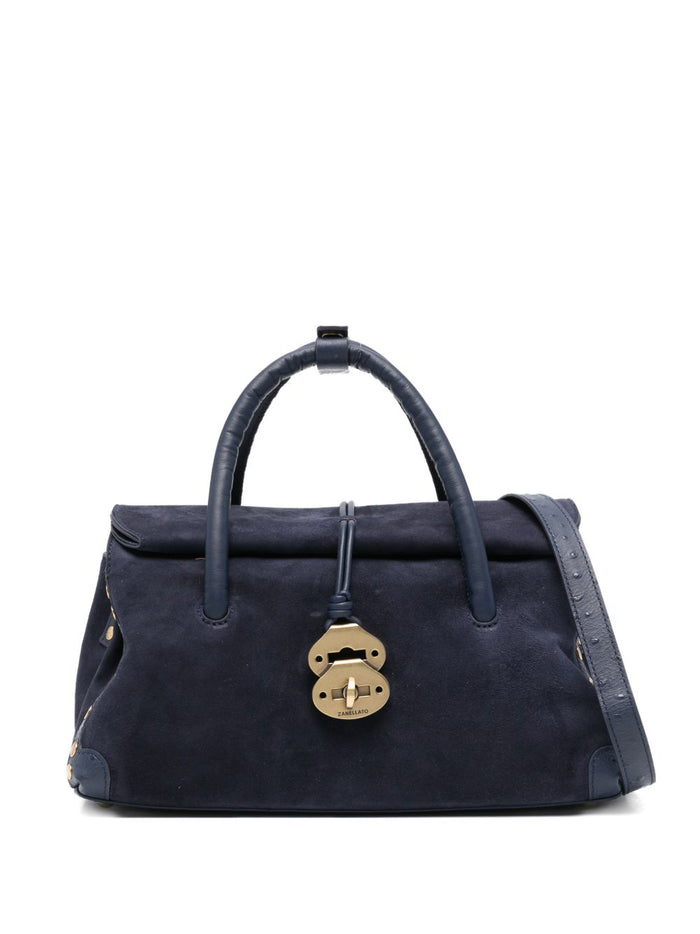 Zanellato Bags Blue Calf Suede