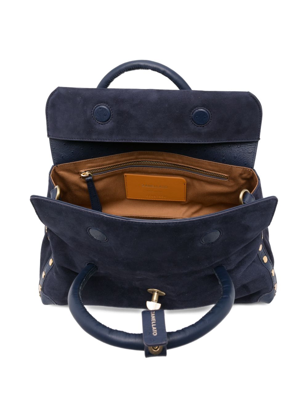 Zanellato Bags Blue Calf Suede
