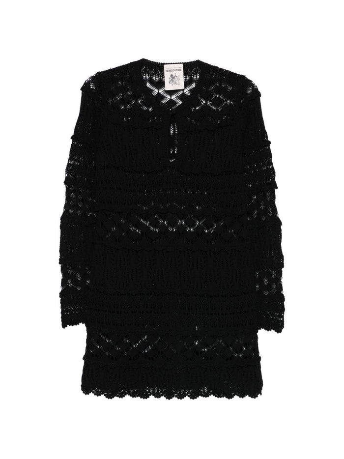 Semicouture Dresses Black Cotton