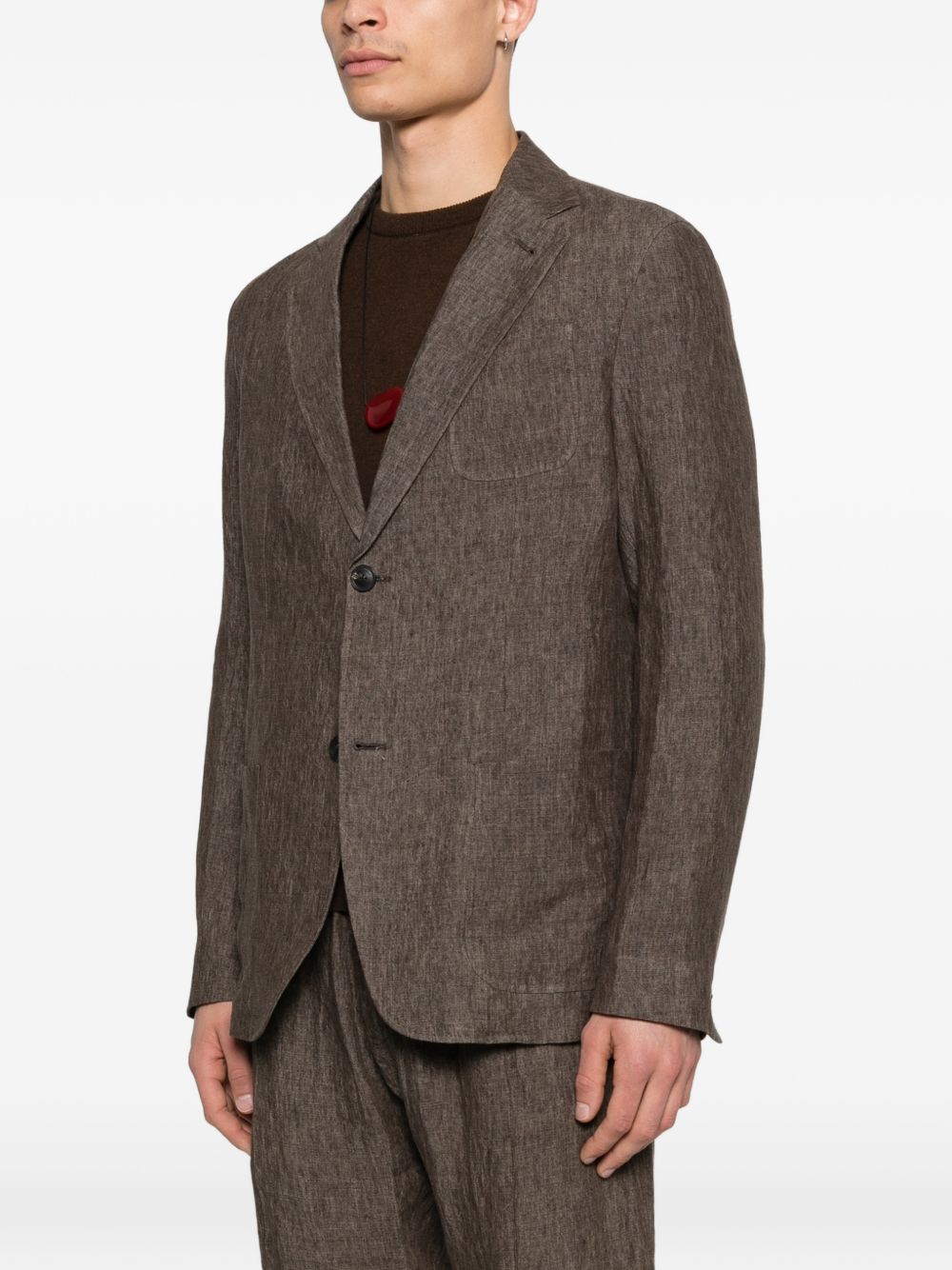 Emporio Armani Jackets Brown Linen