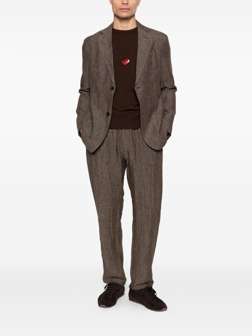 Emporio Armani Jackets Brown Linen