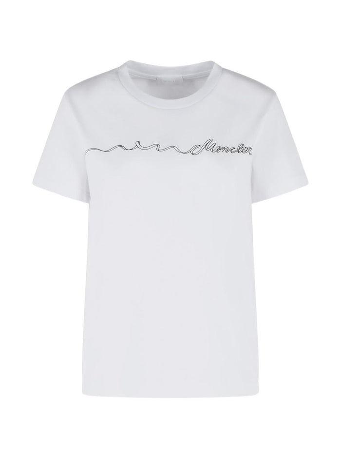Moncler T-shirts and Polos White Cotton