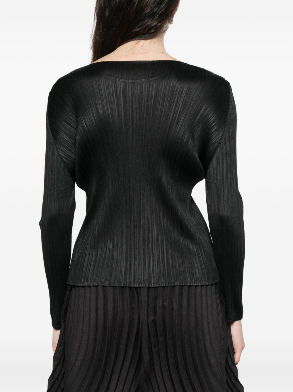 Pleats Please Top Black Polyester