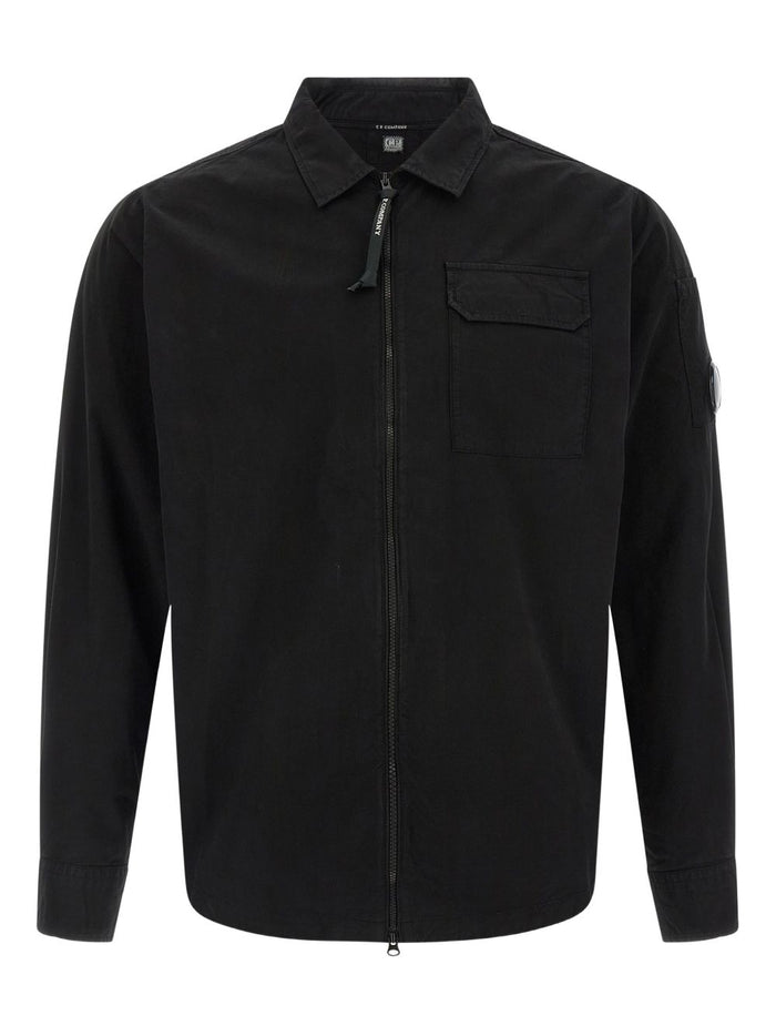 C.P.Company Coats Black Cotton