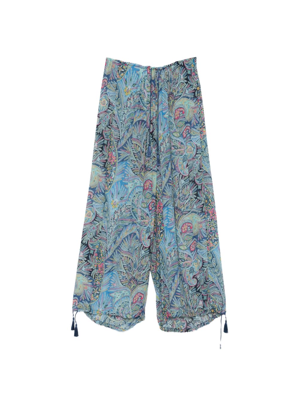 Etro Trousers Clear Blue Viscose