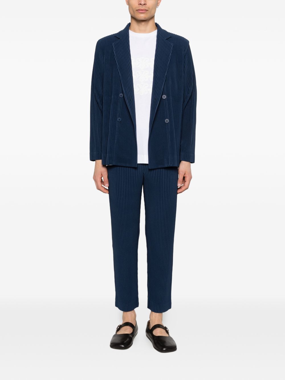 HOMME PLISSE ISSEY MIYAKE Trousers Blue Polyester