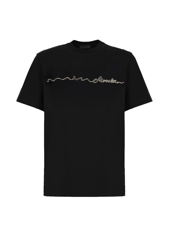 Moncler T-shirts and Polos Black Cotton