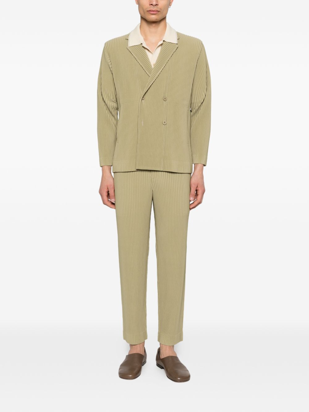HOMME PLISSE ISSEY MIYAKE Trousers Green Polyester