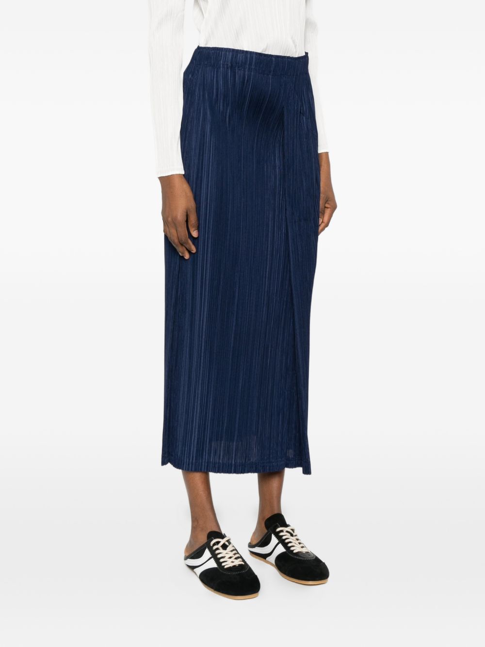 Pleats Please Skirts Blue Polyester